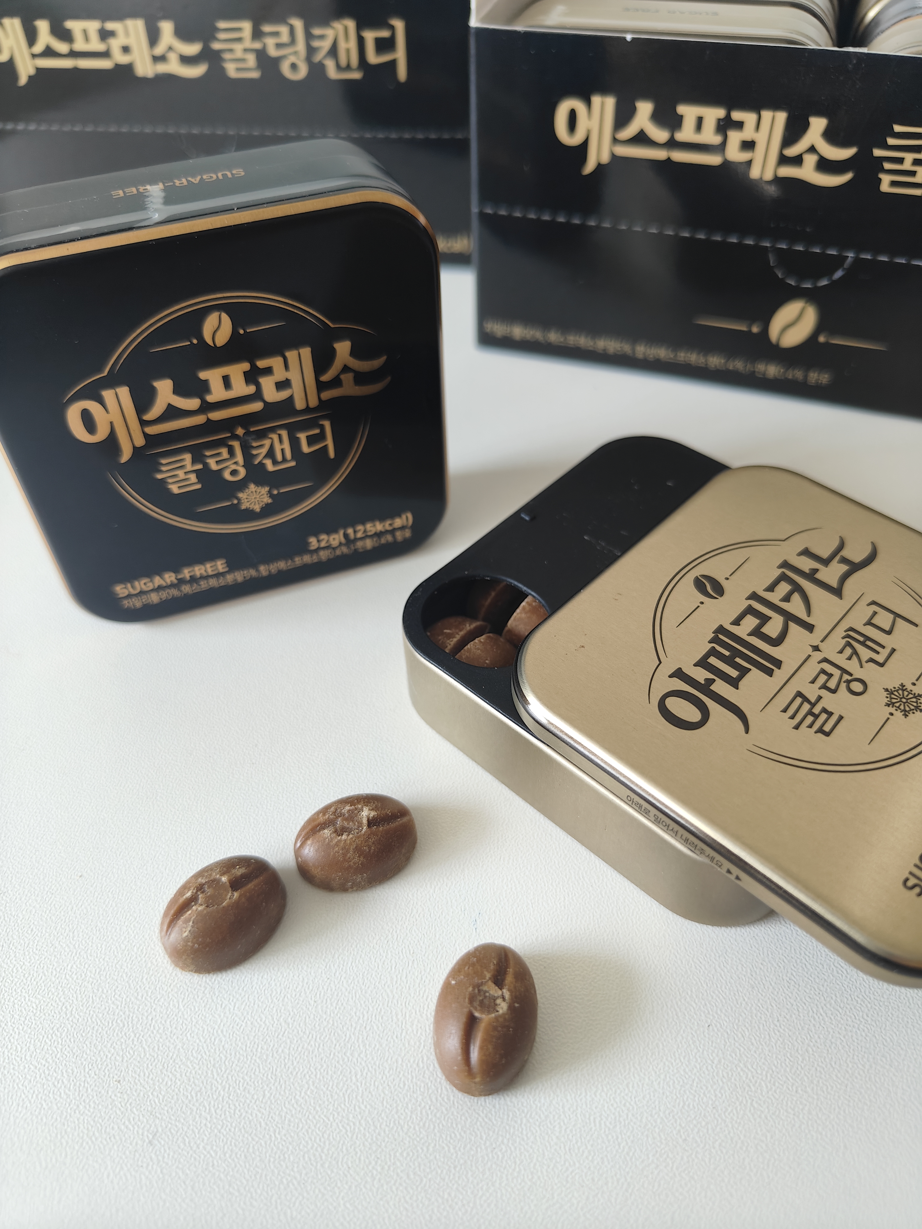 韓國復古感新版Cooling Espresso 義式濃縮/美式薄荷咖啡糖32g8