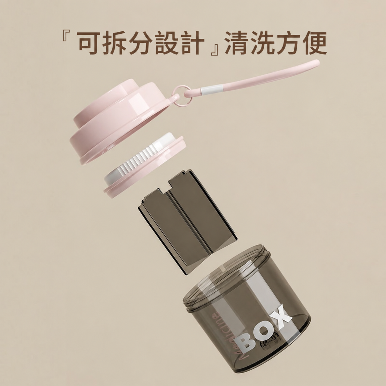 小咖啡杯造型隨身分裝藥盒2入組 多格分類+提繩設計 外出攜帶超方便2