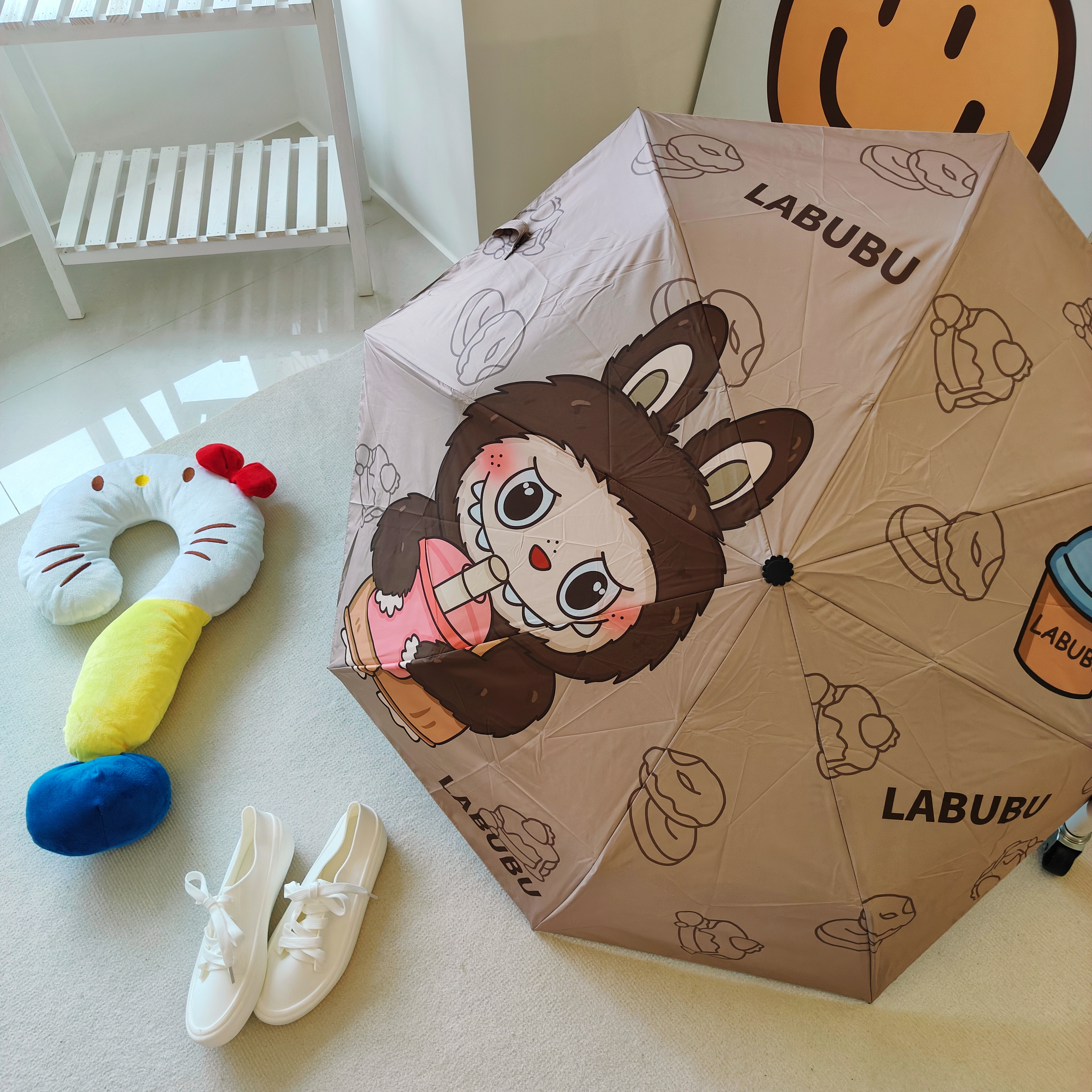 可愛拉布自動兩用晴雨傘