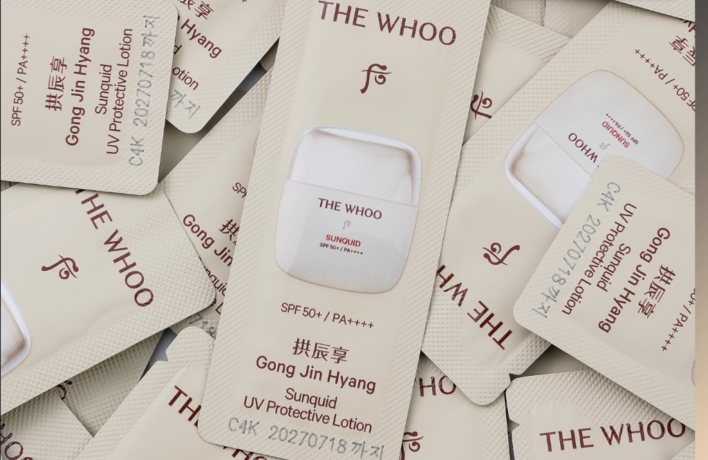 韓國 WHOO 后|拱辰享 沁舒水感防曬保濕防曬霜 (1ml*60入)/袋2