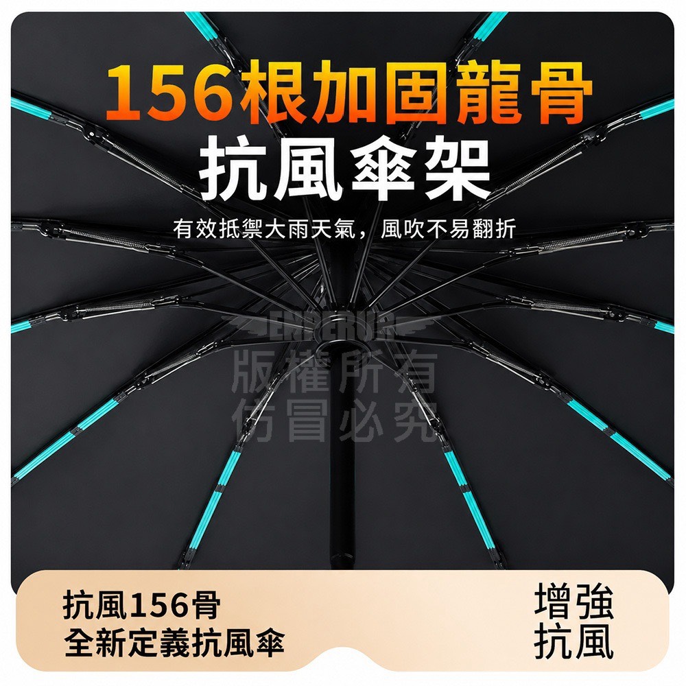 156骨全自動晴雨傘|大傘面・抗風・防曬・一鍵開收 9/4結單2