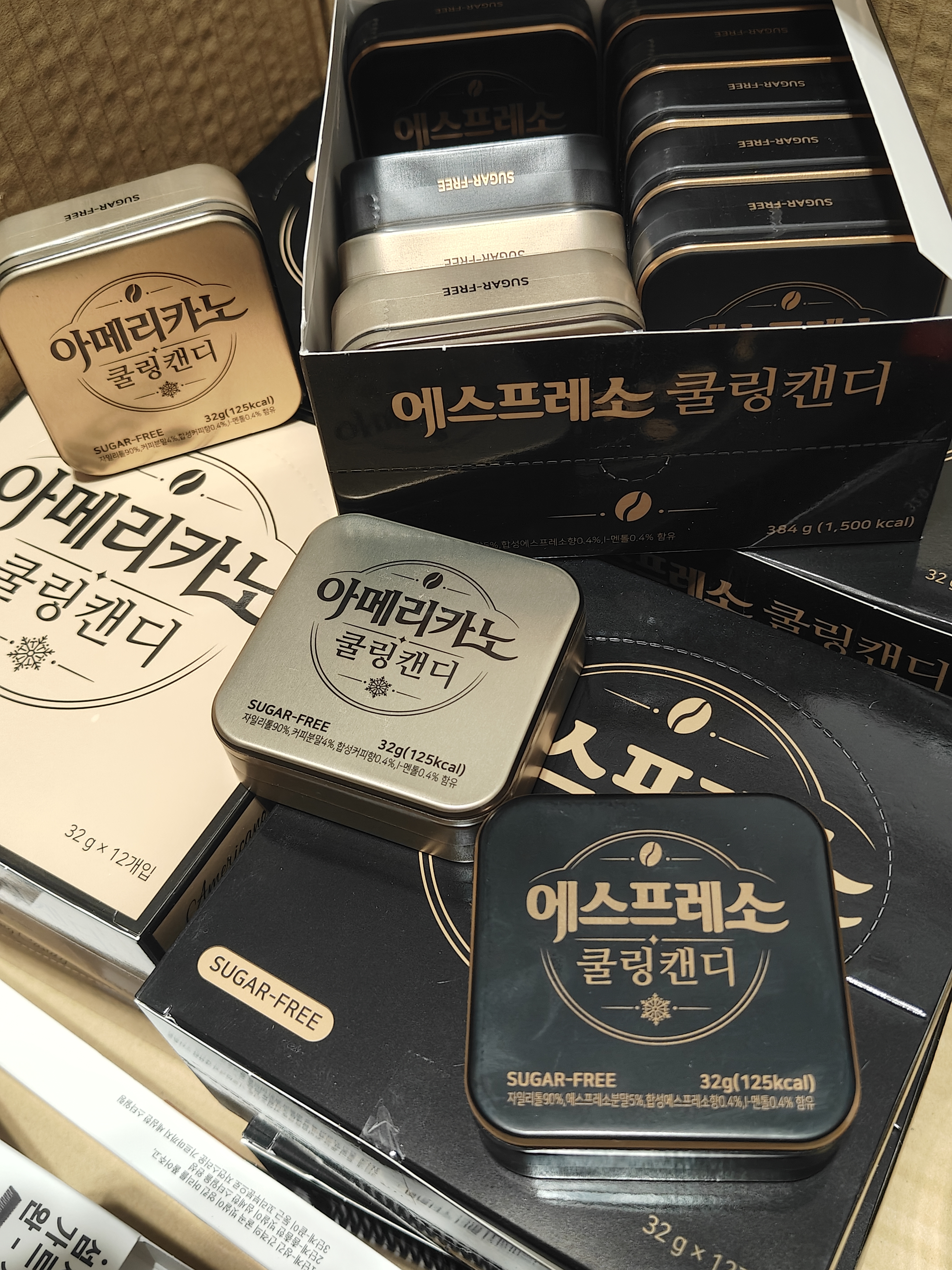 韓國復古感新版Cooling Espresso 義式濃縮/美式薄荷咖啡糖32g12