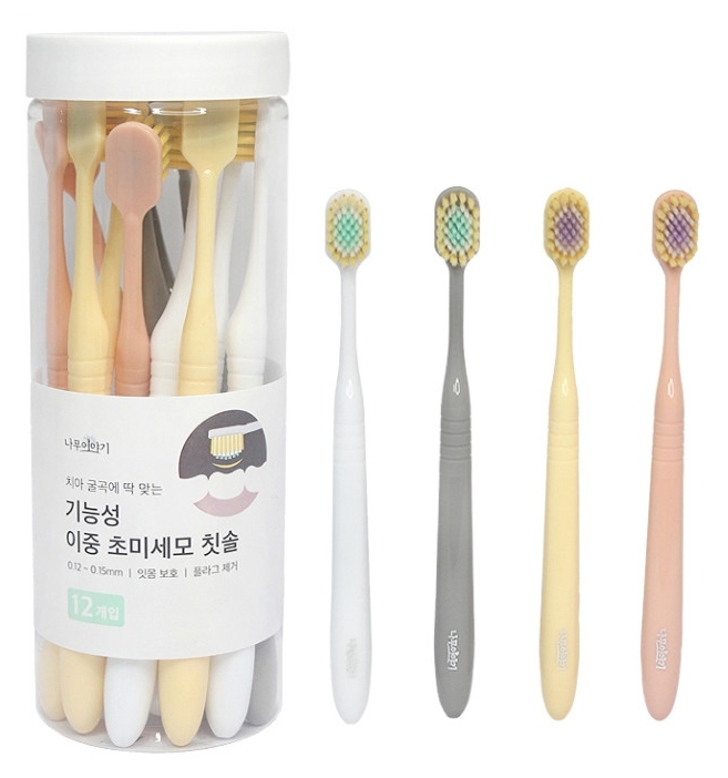 Wood Story寬口細毛牙刷12入家庭號1