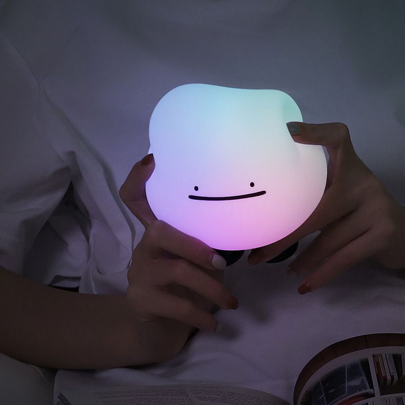創意呆萌幻彩克勞德小夜燈 充電式流光氛圍燈・臥室床頭伴睡燈4