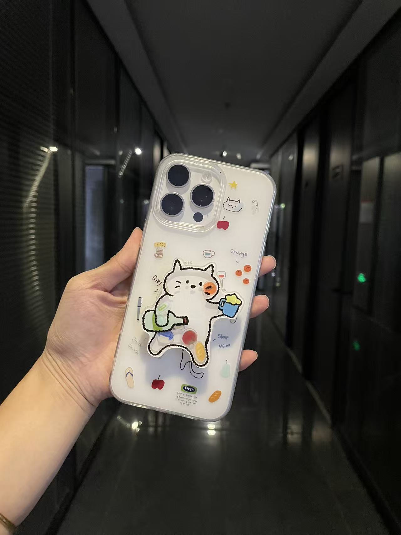 今天不想太清醒 可愛塗鴉微醺小貓 OPPO 手機殼5