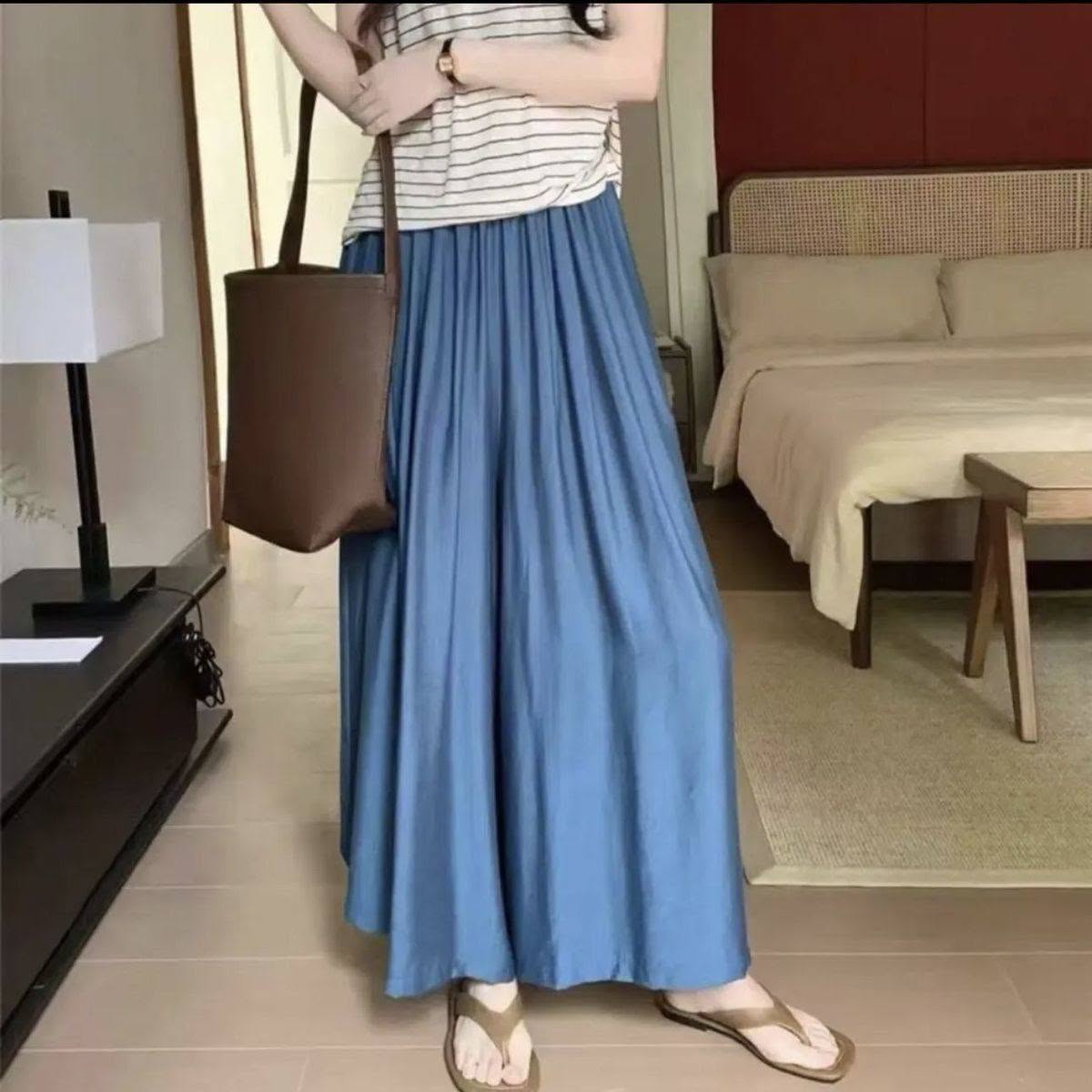 夏季顯瘦藏肉高腰褲裙1