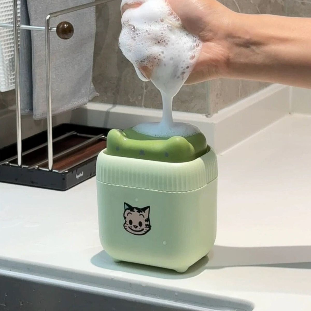 小貓按壓式洗碗液清潔劑取液器4