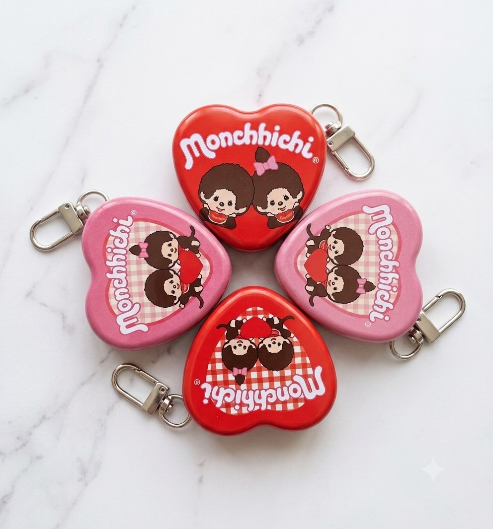 Monchhichi 蒙奇奇 杜拜巧克力心型鑰匙圈盲盒『8/31結單』5