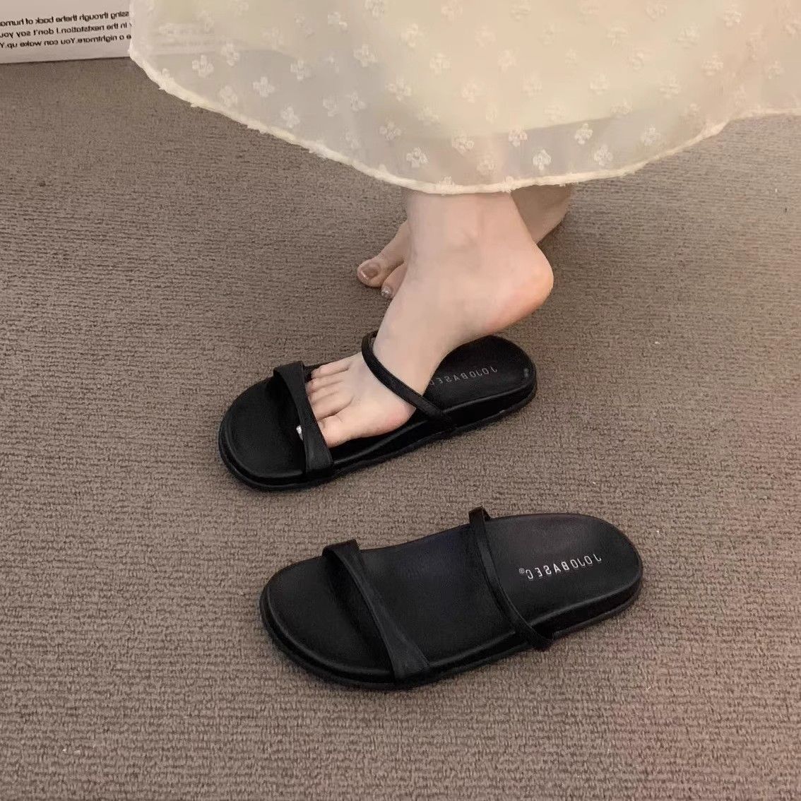 夏日百搭復古風涼拖鞋4