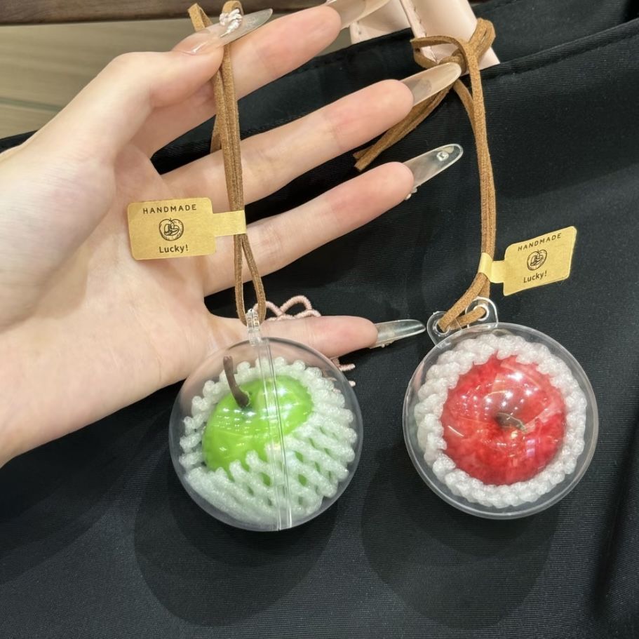 寓意平安一顆蘋果小掛件  可愛小禮物平平安安 節日交換禮物