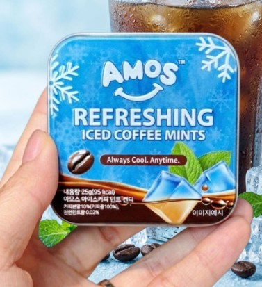 韓國 AMOS 清爽冰咖啡薄荷糖 25g3