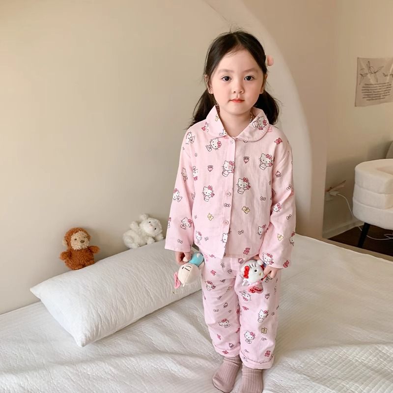 春秋童趣家居服 兒童可愛卡通長袖睡衣套裝4