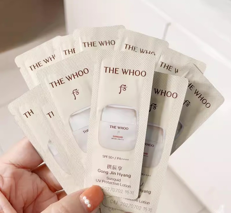 韓國 WHOO 后｜拱辰享 沁舒水感防曬保濕防曬霜 (1ml*60入)/袋