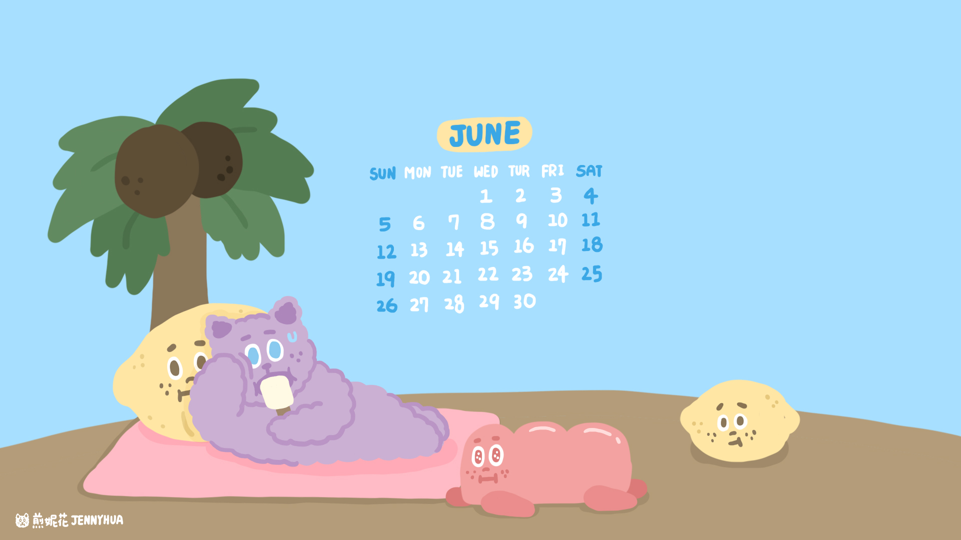 2022/06月 電腦桌布｜好熱啊！六月！