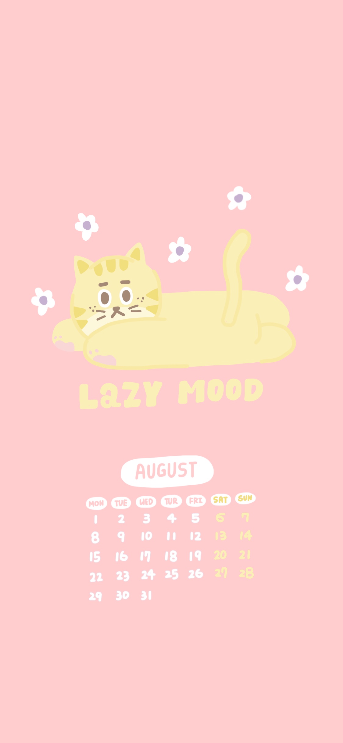 2022/08月  手機桌布｜慵懶的八月 Lazy mood