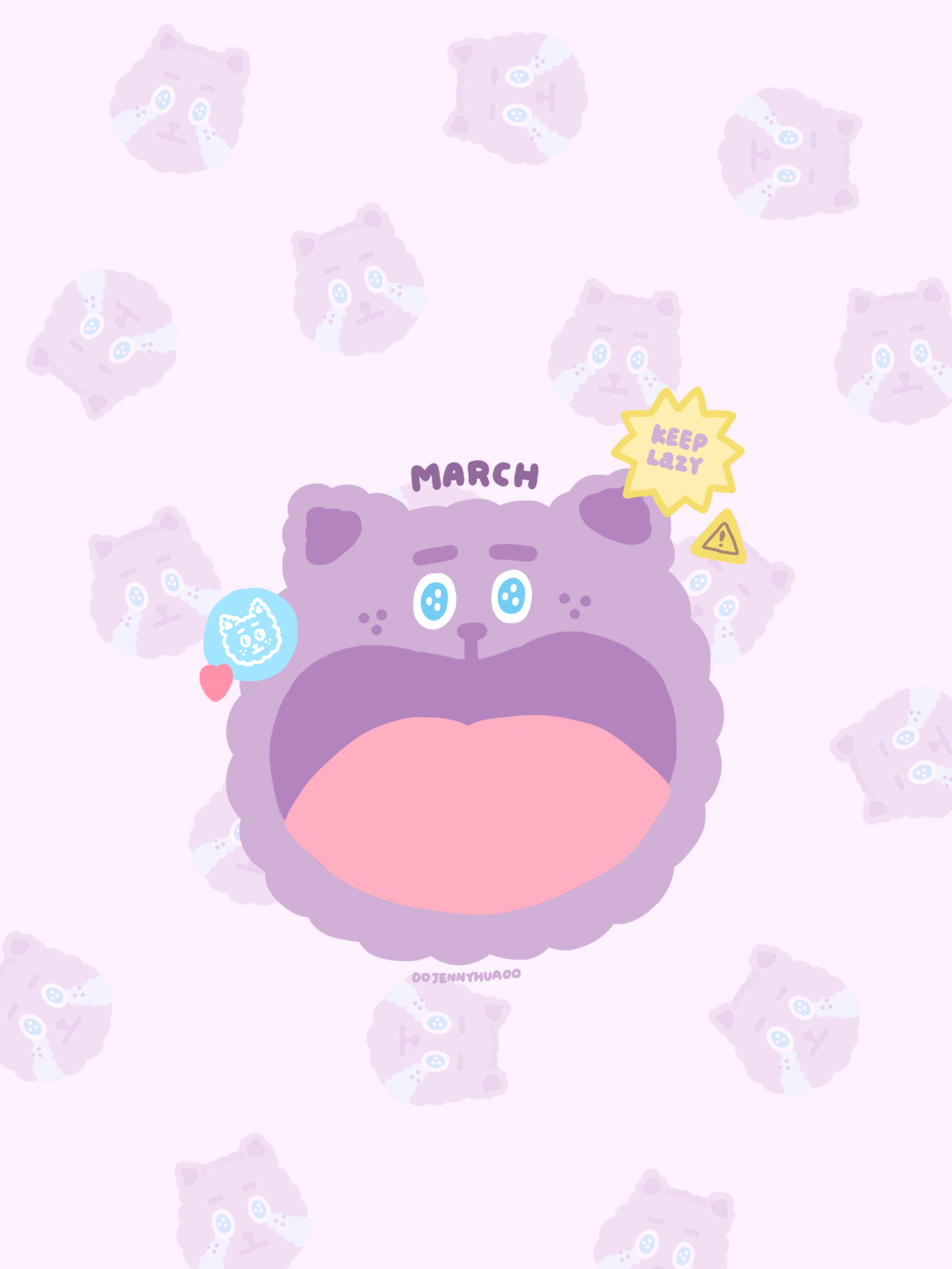 2023 / 3月 平板桌布｜食慾大開的雪莉熊