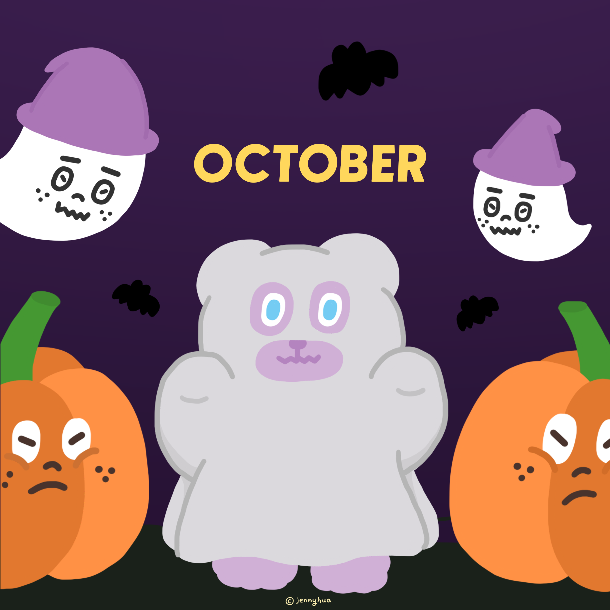 2025 / 10月 桌布 | 萬聖 Trick or Treat .ᐟ.ᐟ