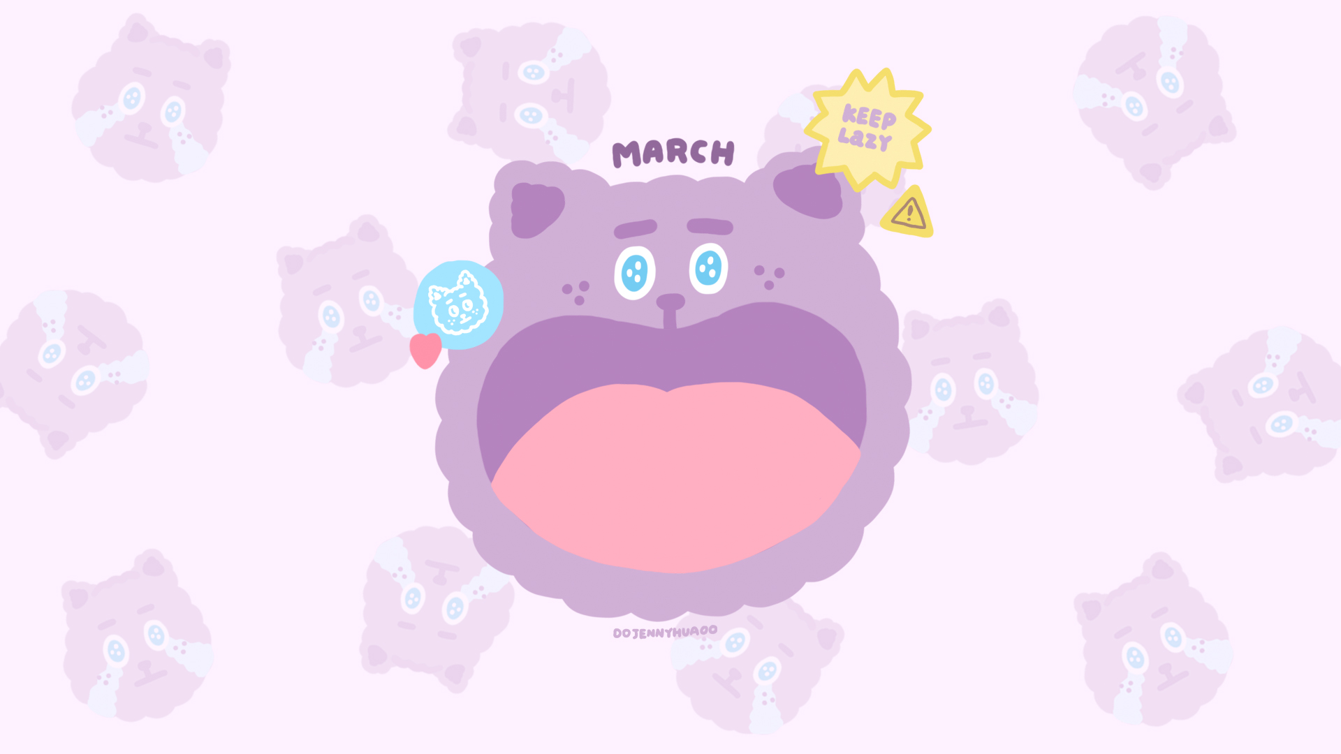 2023 / 3月 電腦桌布｜食慾大開的雪莉熊