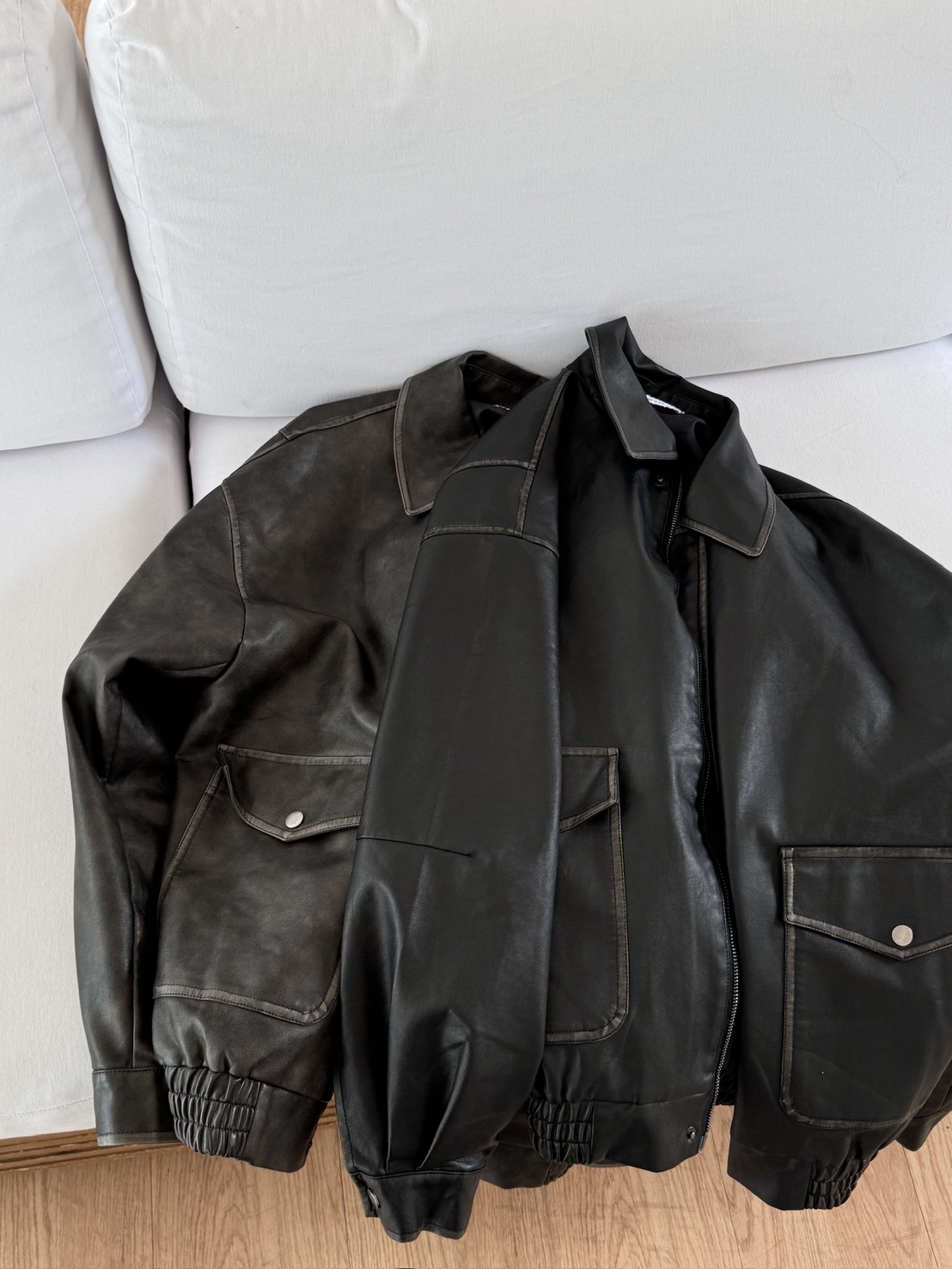 (去年熱賣) 質感就是不一樣的皮外夾克 2colors