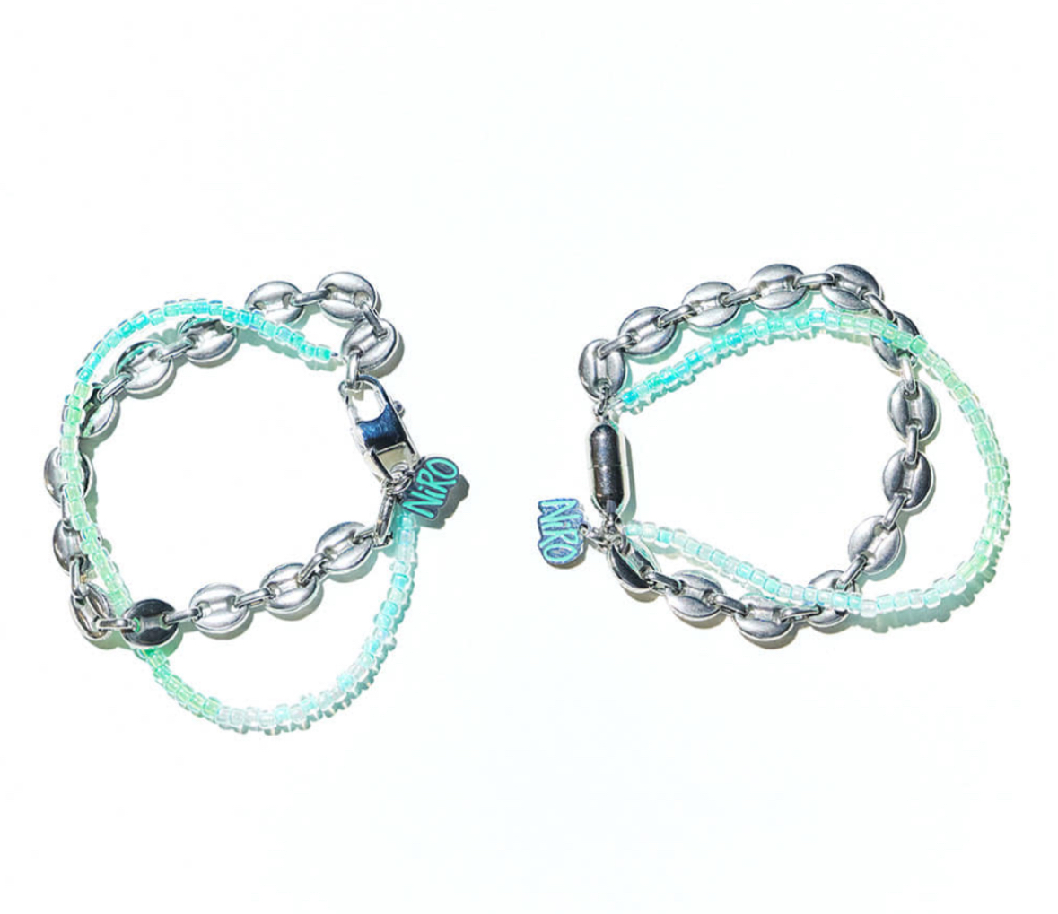 NiRO EiGHT CHAiN BEADS BRACELET NiRO EiGHT CHAiN BEADS BRACELET