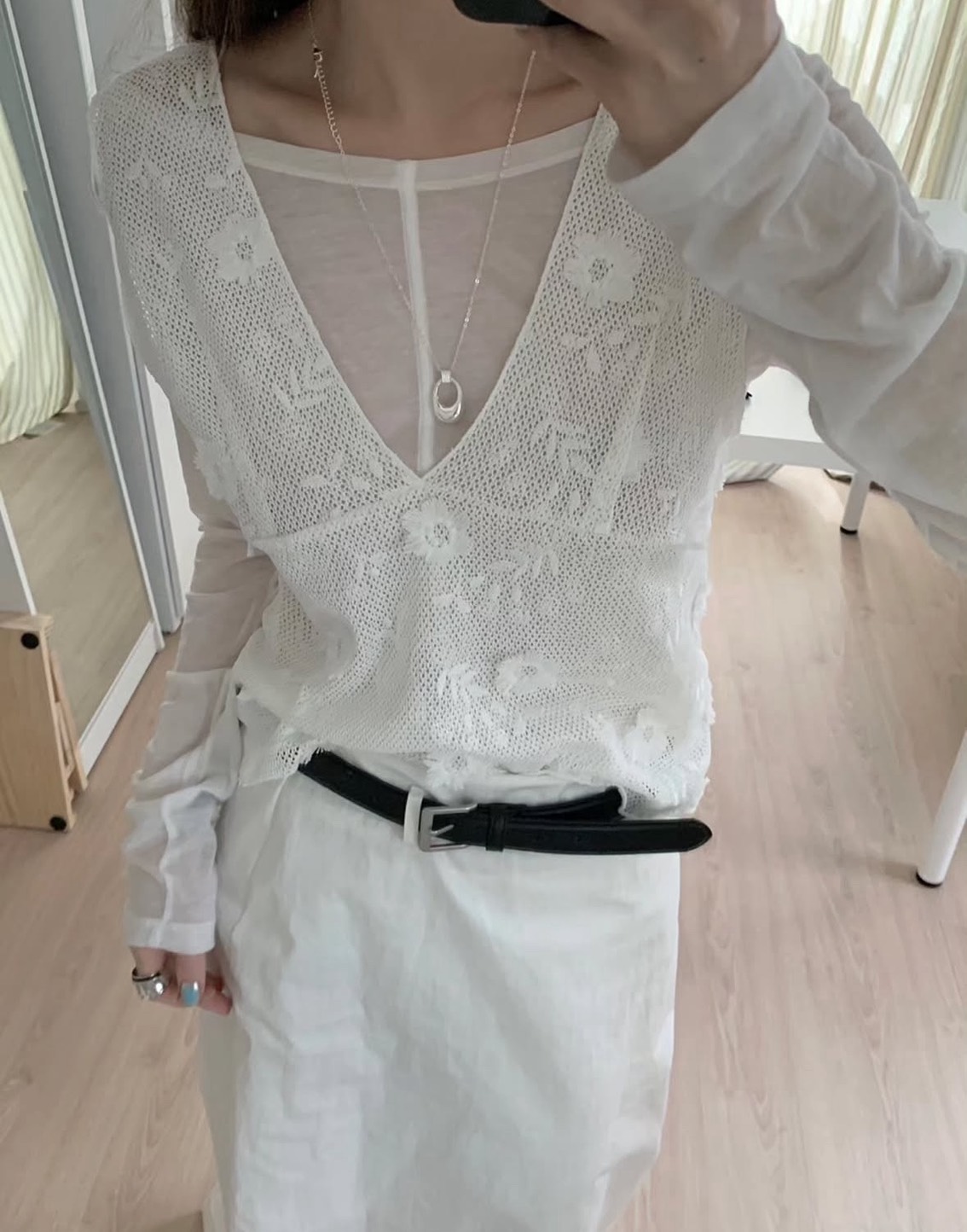 韓製設計款橢圓長項鍊