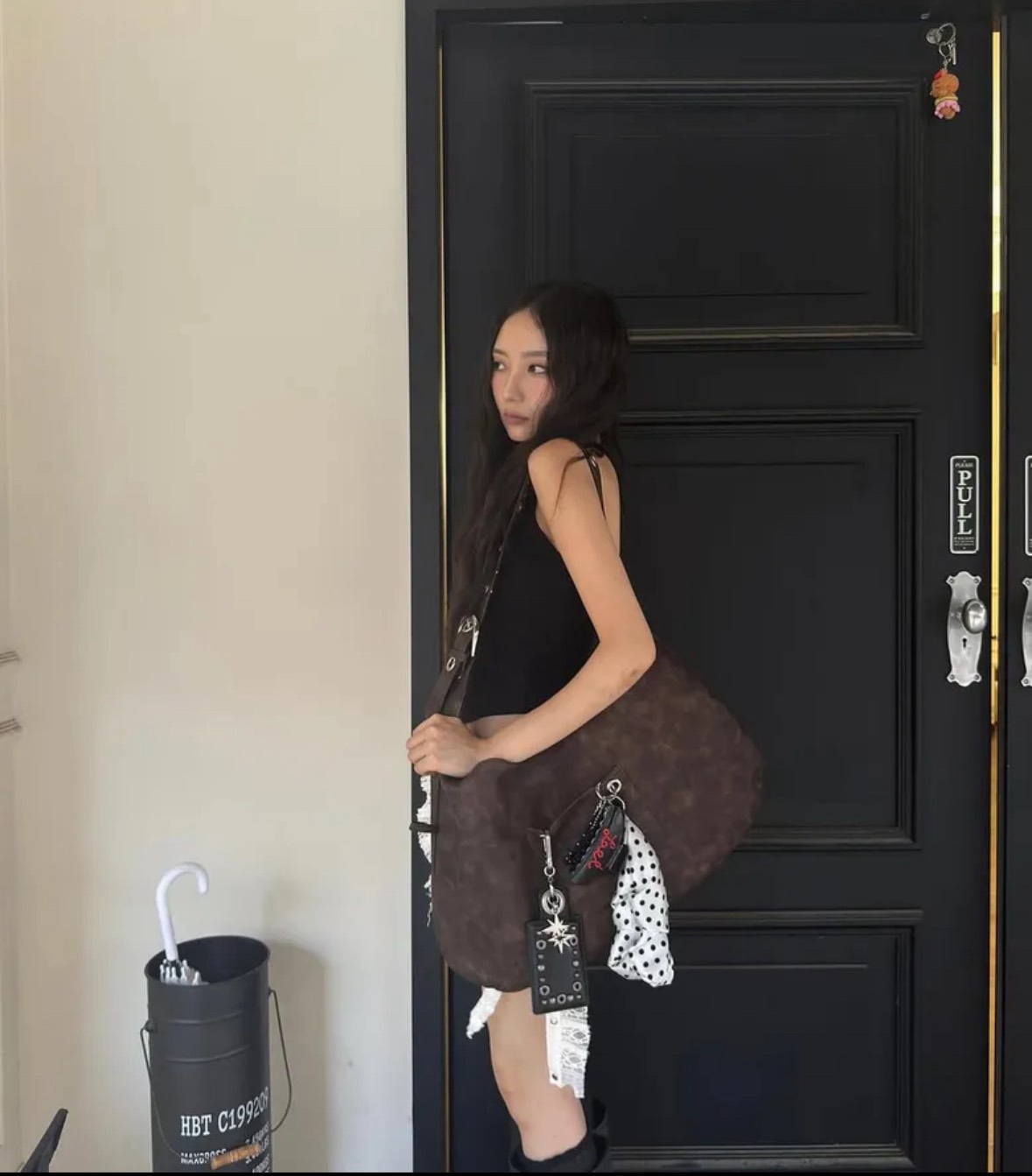 韓國小眾品牌 LETERIE⁂點點麂皮雙面包包 3colors