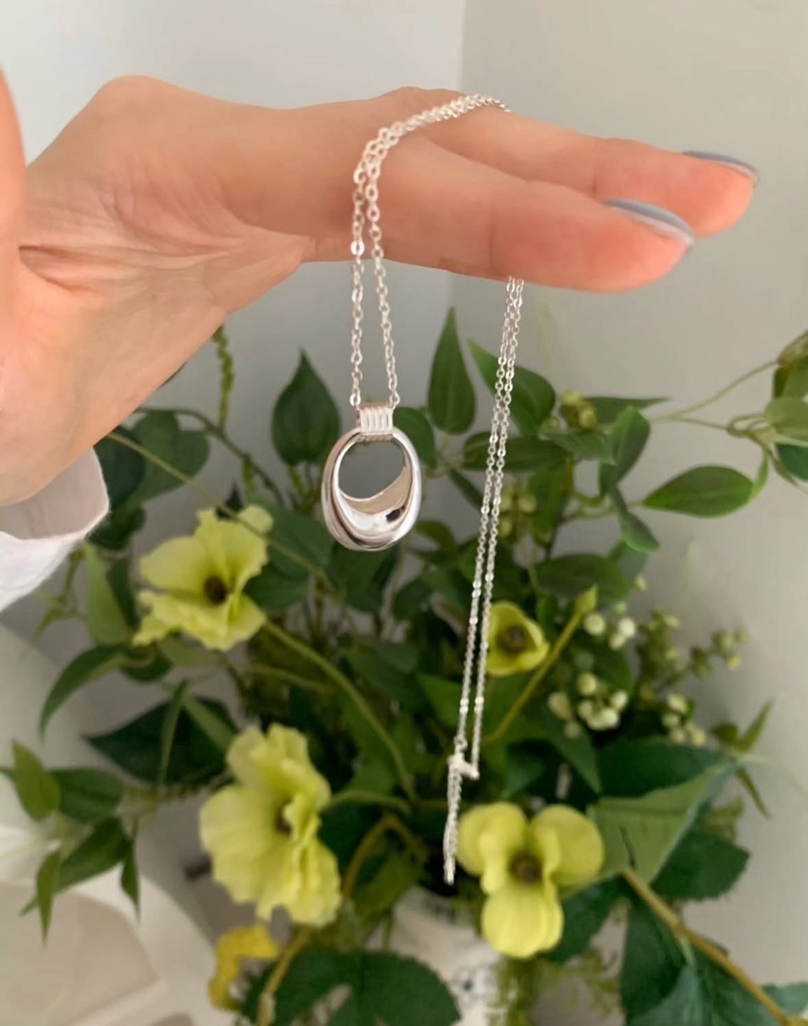 韓製設計款橢圓長項鍊3