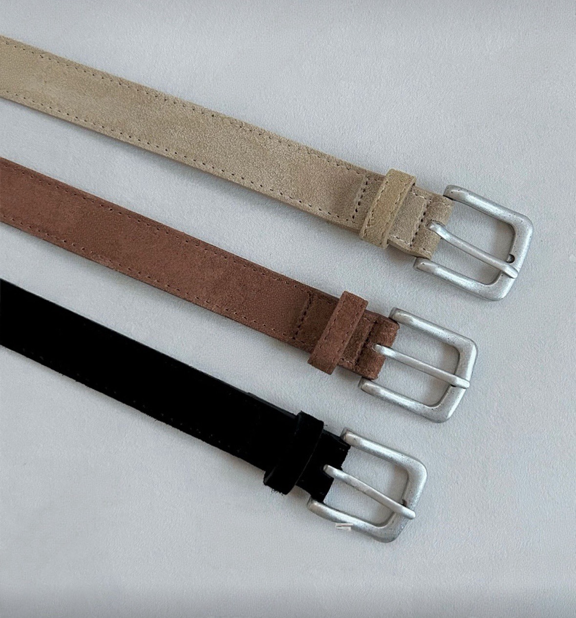 韓製高級感加分✨麂皮皮帶 3colors