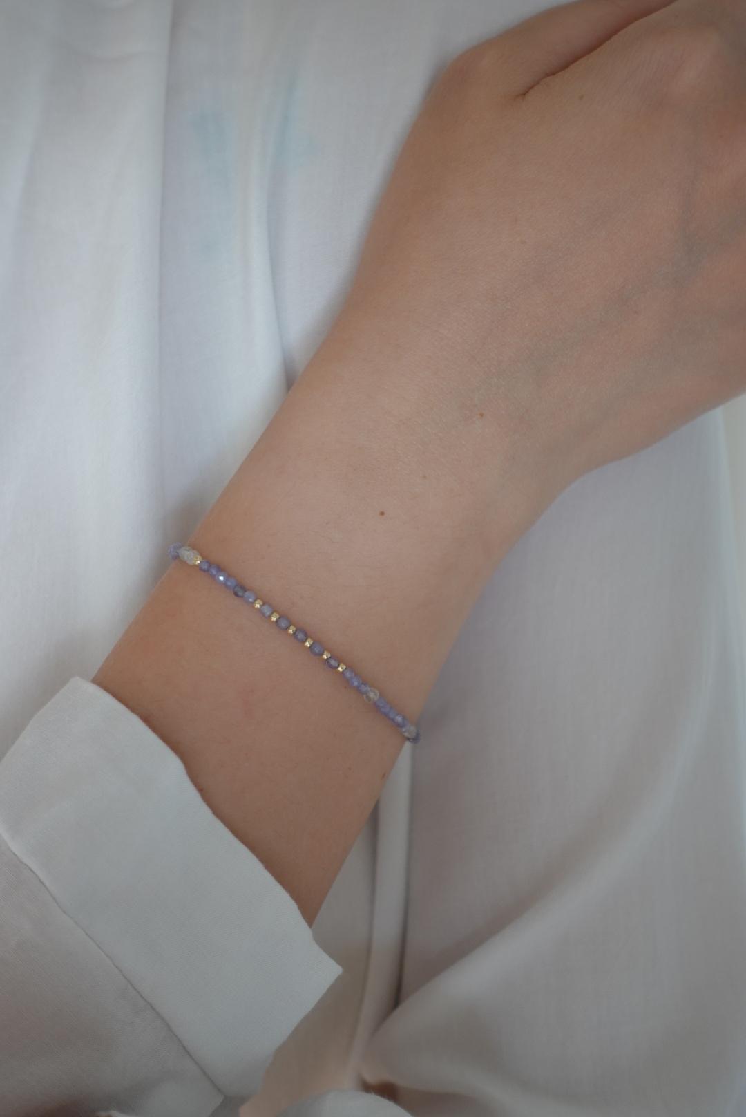 晚霞 坦桑石手鍊 14KGF