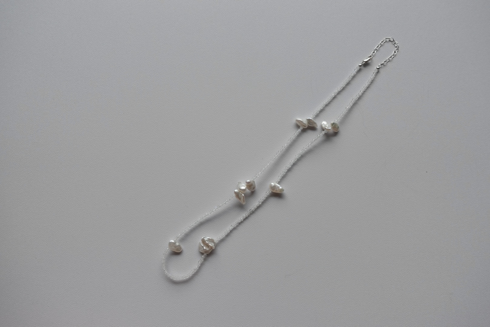 花瓣珍珠月光石項鍊 S9255