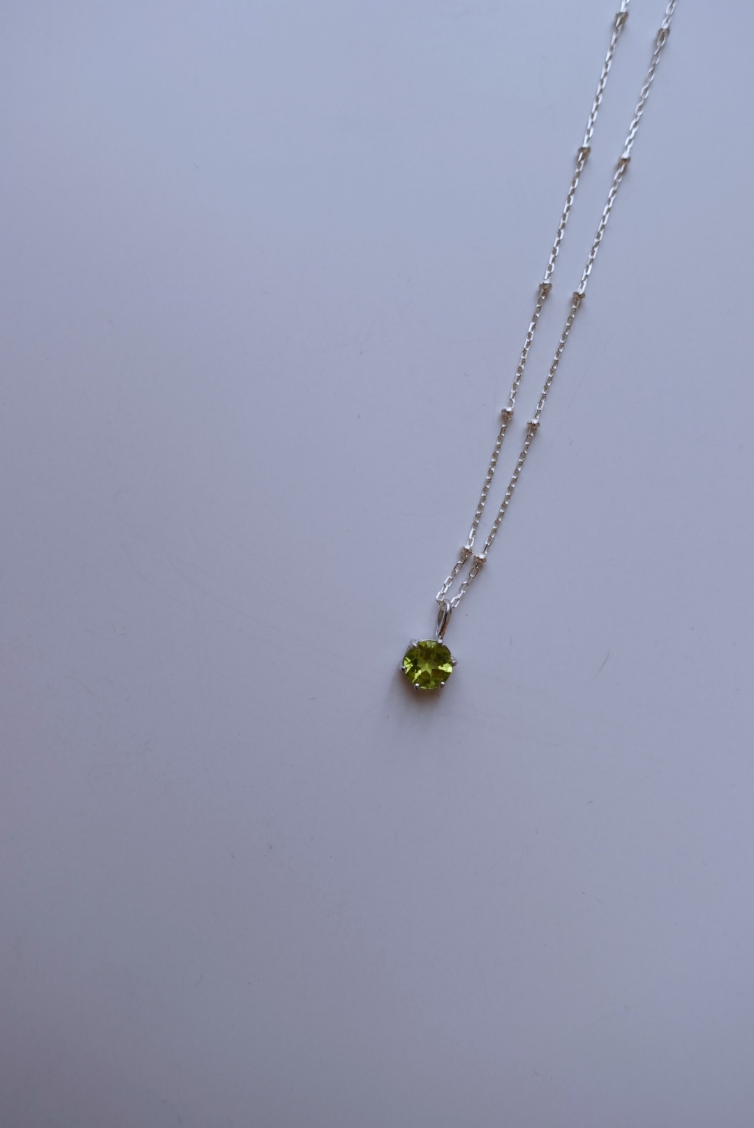 單顆橄欖石項鍊 S925 (吊墜可拆)