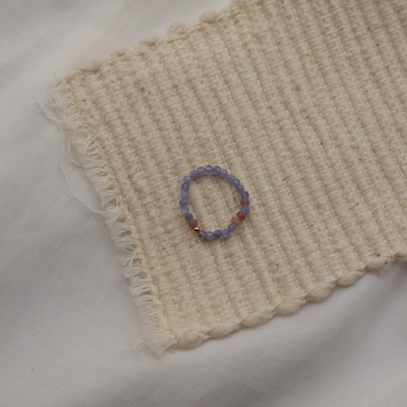 晚霞 坦桑石戒指 14KGF