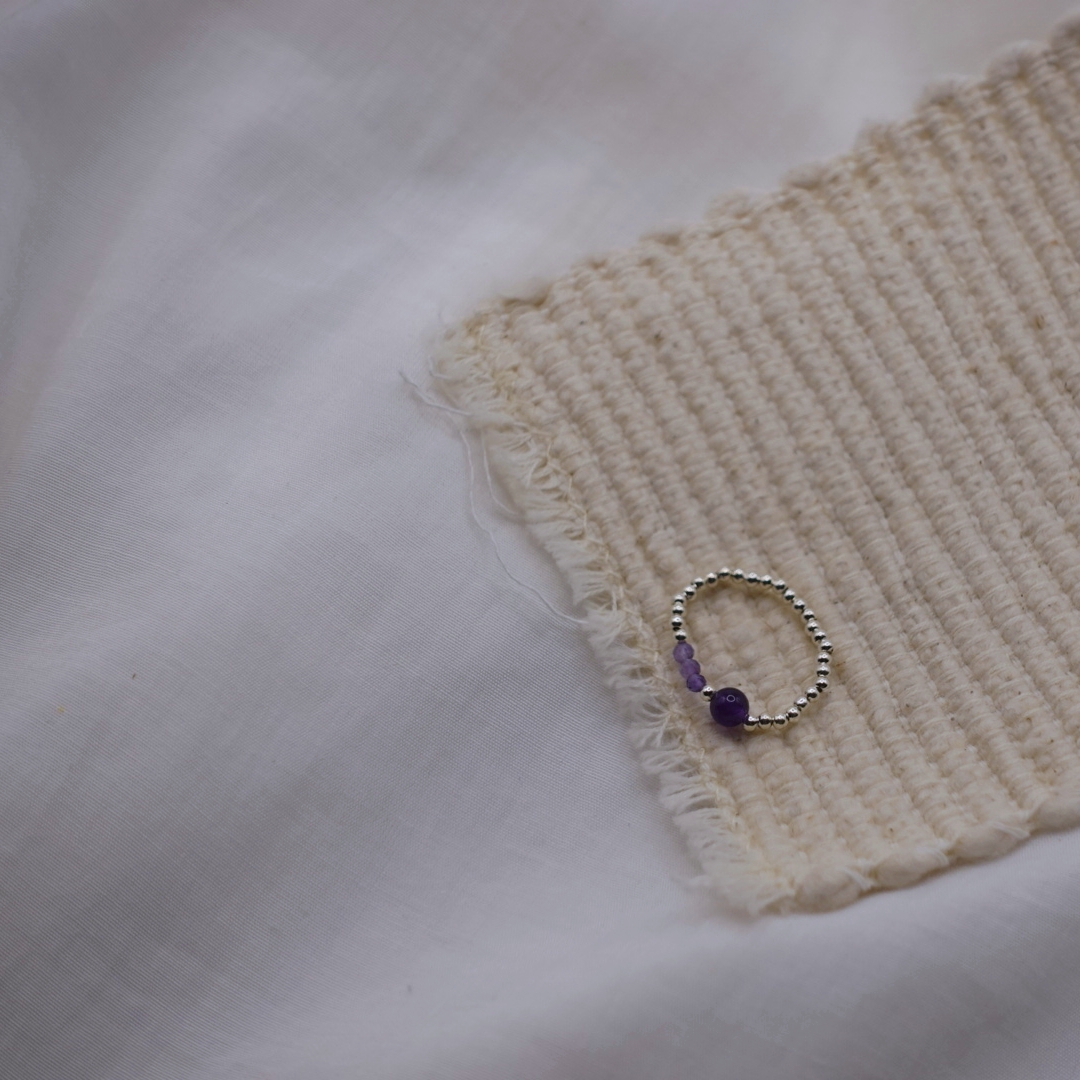 莓果 彈性珠戒 S925