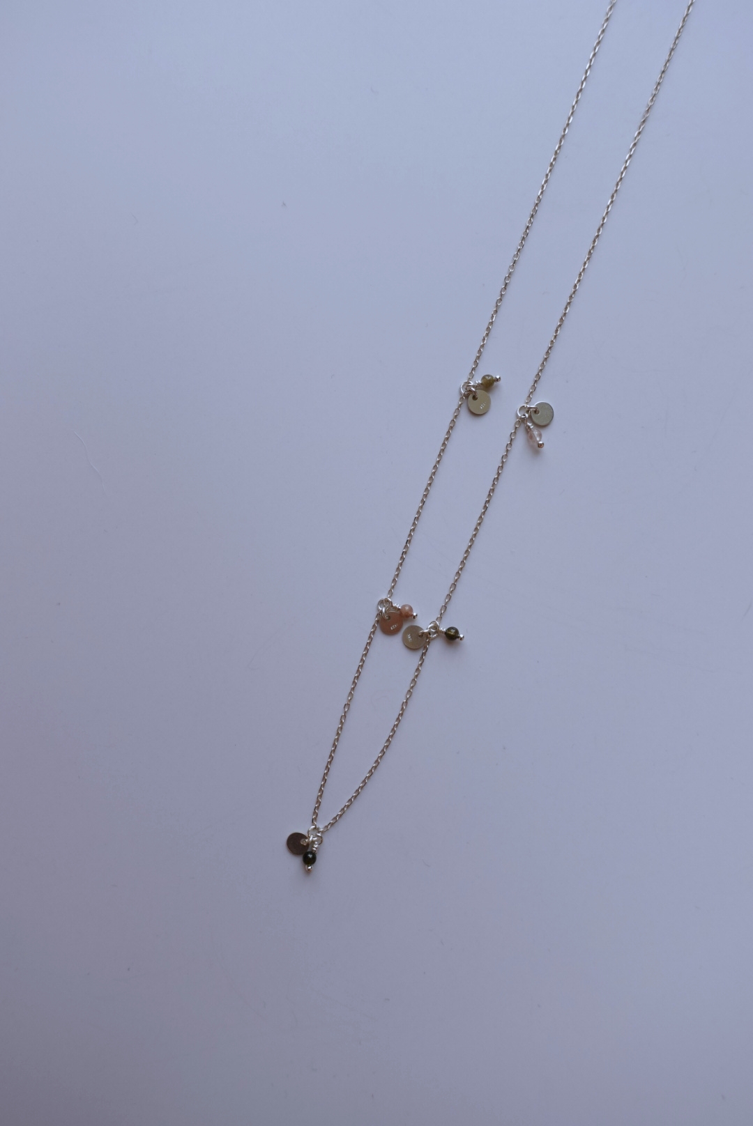 碧璽圓片項鍊 S925