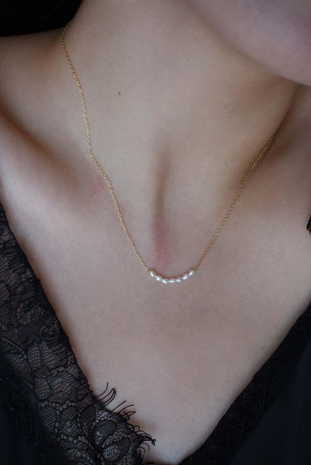 珍珠微笑項鍊 14KGF