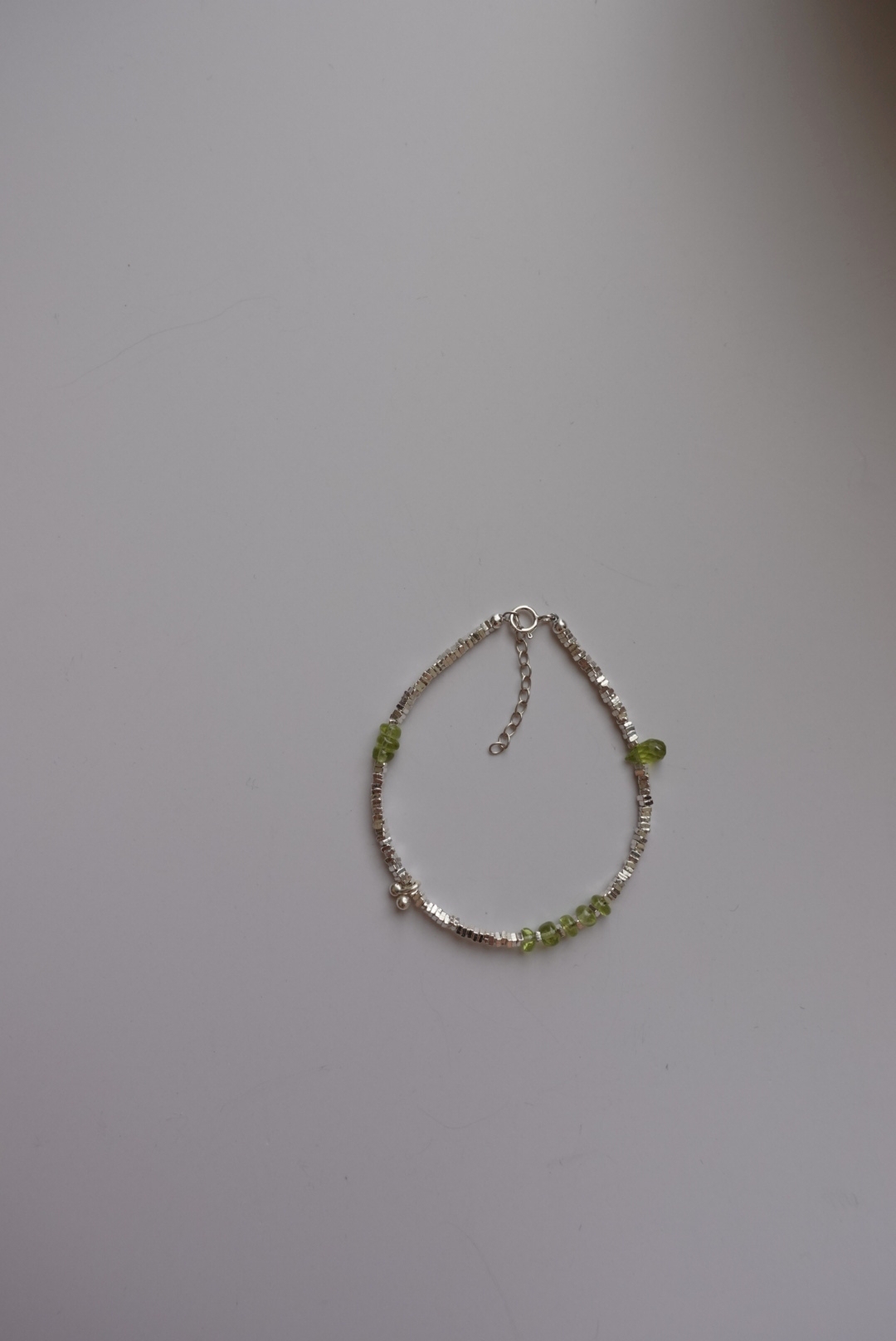 碎銀橄欖石手鍊 S925