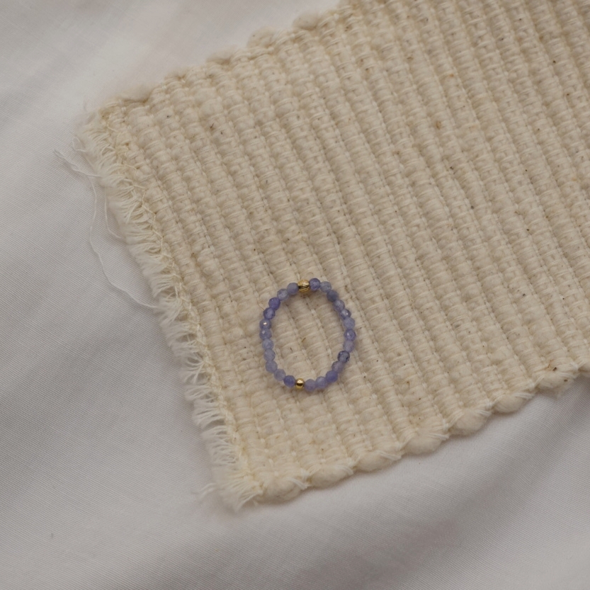 晚霞③ 坦桑石戒指 14KGF