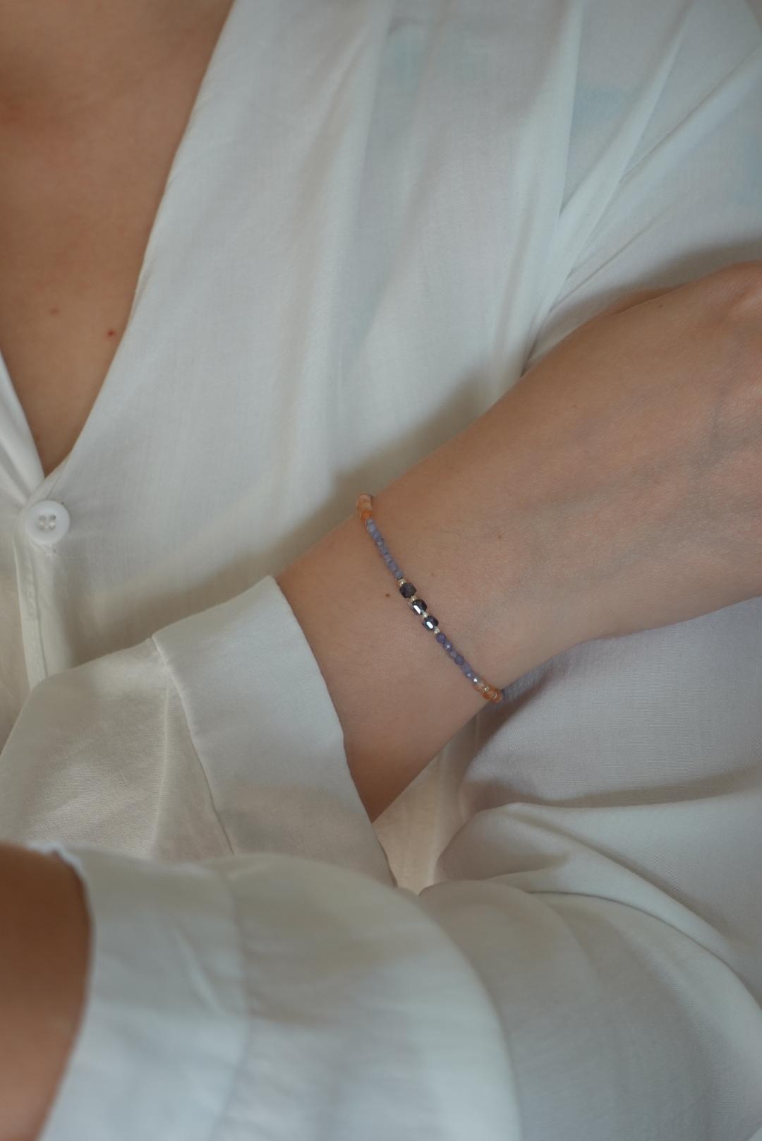 晚霞 坦桑石手鍊 S925