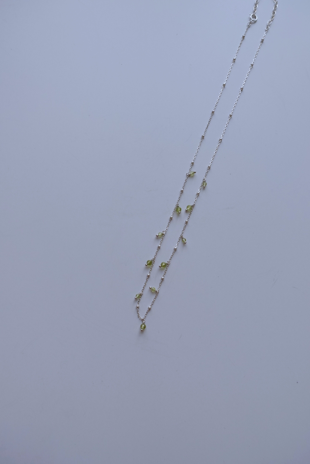 橄欖石垂墜項鍊 S925