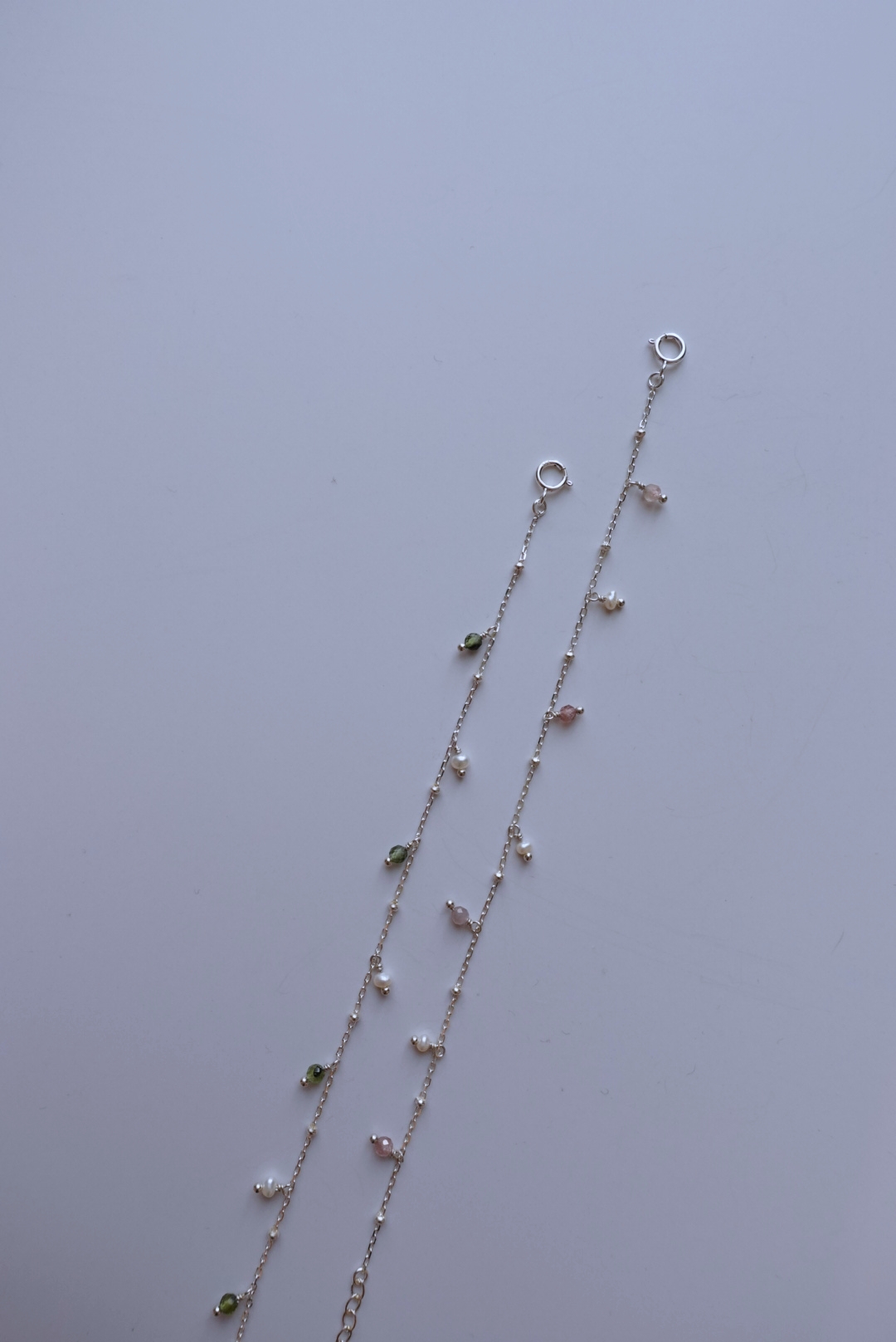 碧璽珍珠垂墜手鍊 S925