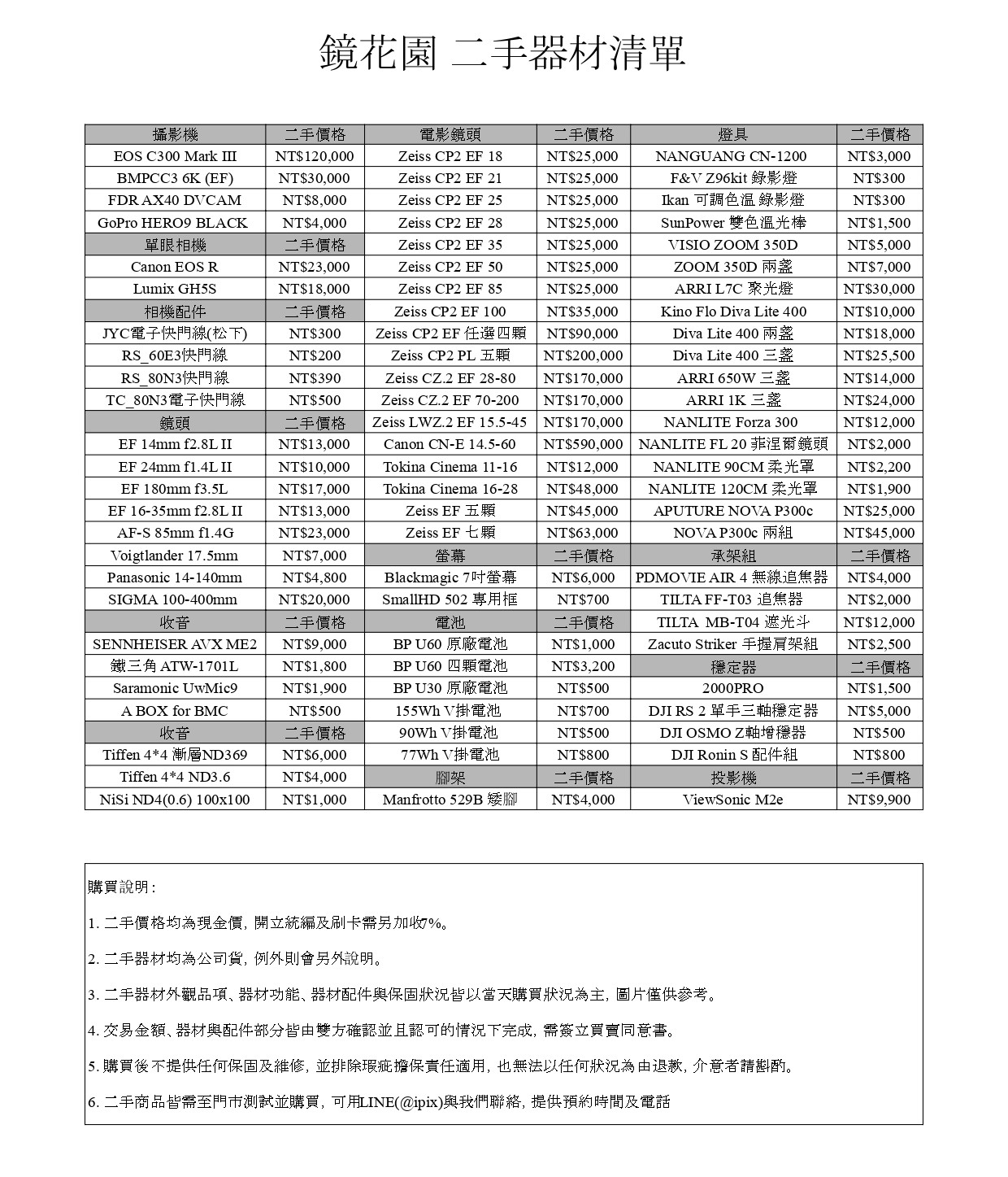 鏡花園 二手器材清單.jpg