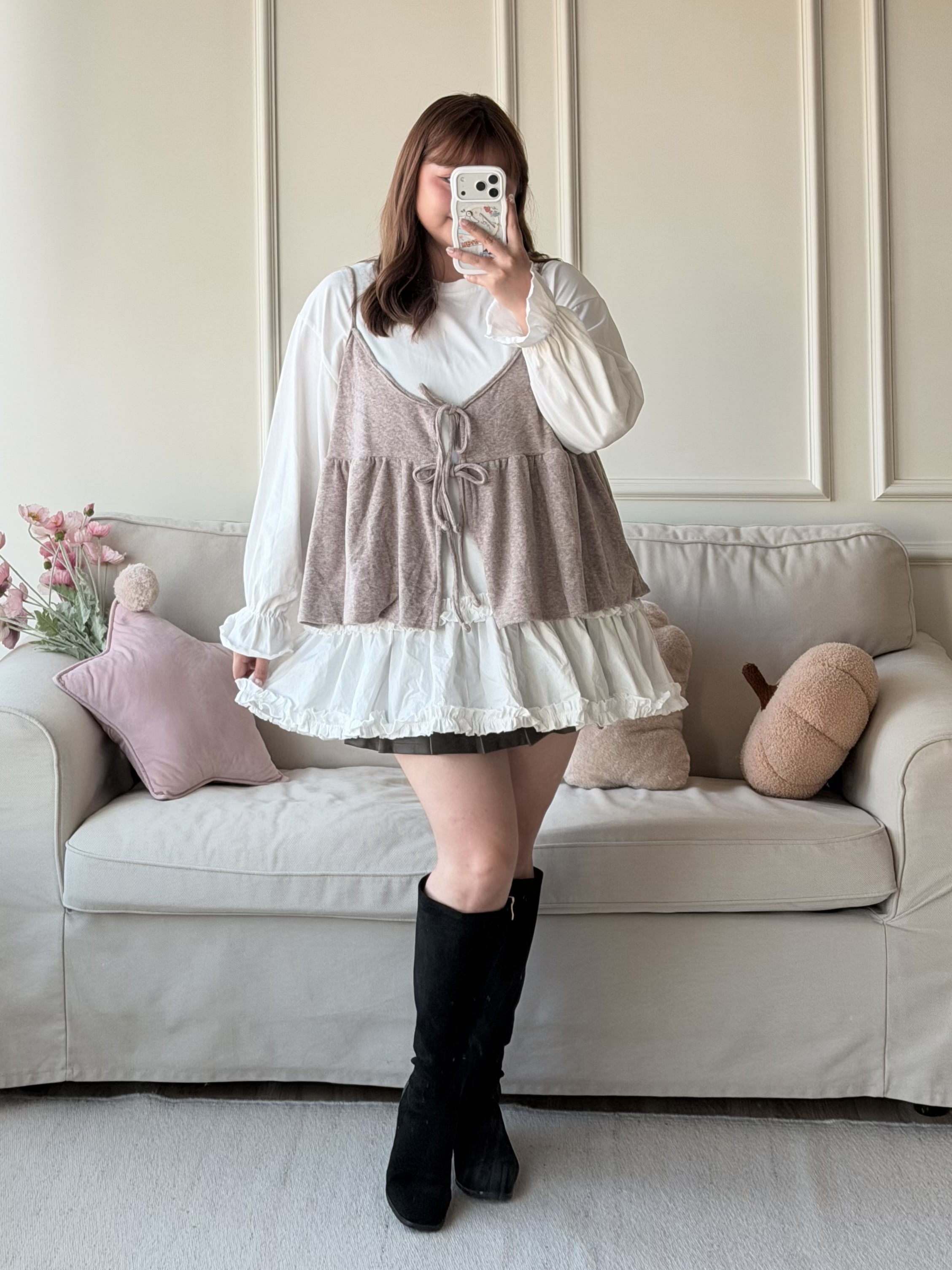 VOL.18|素色可愛花邊長版上衣短洋 VOL.18|素色可愛花邊長版上衣短洋