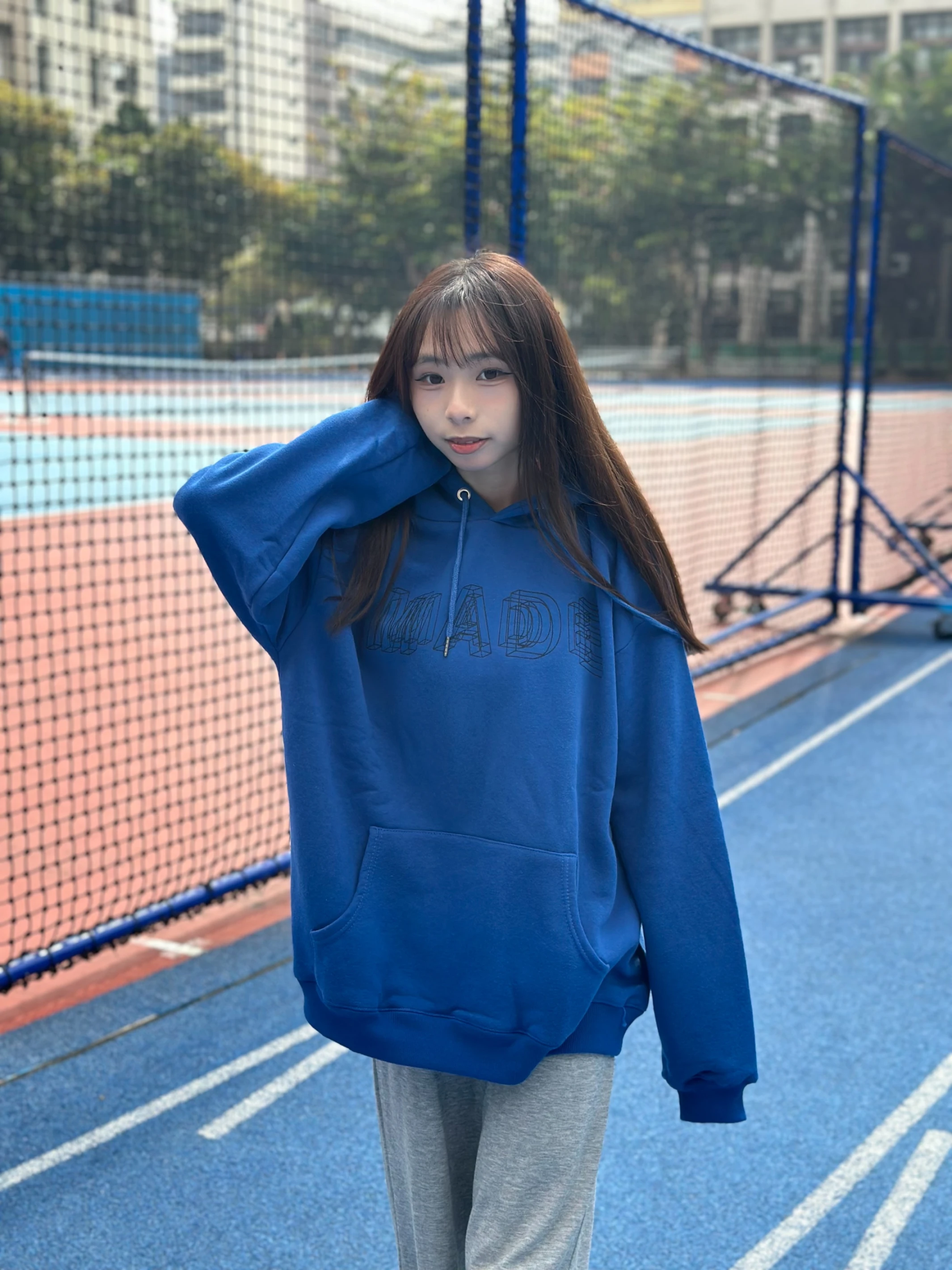 【現貨】重疊幻影MADE英文刷毛帽T