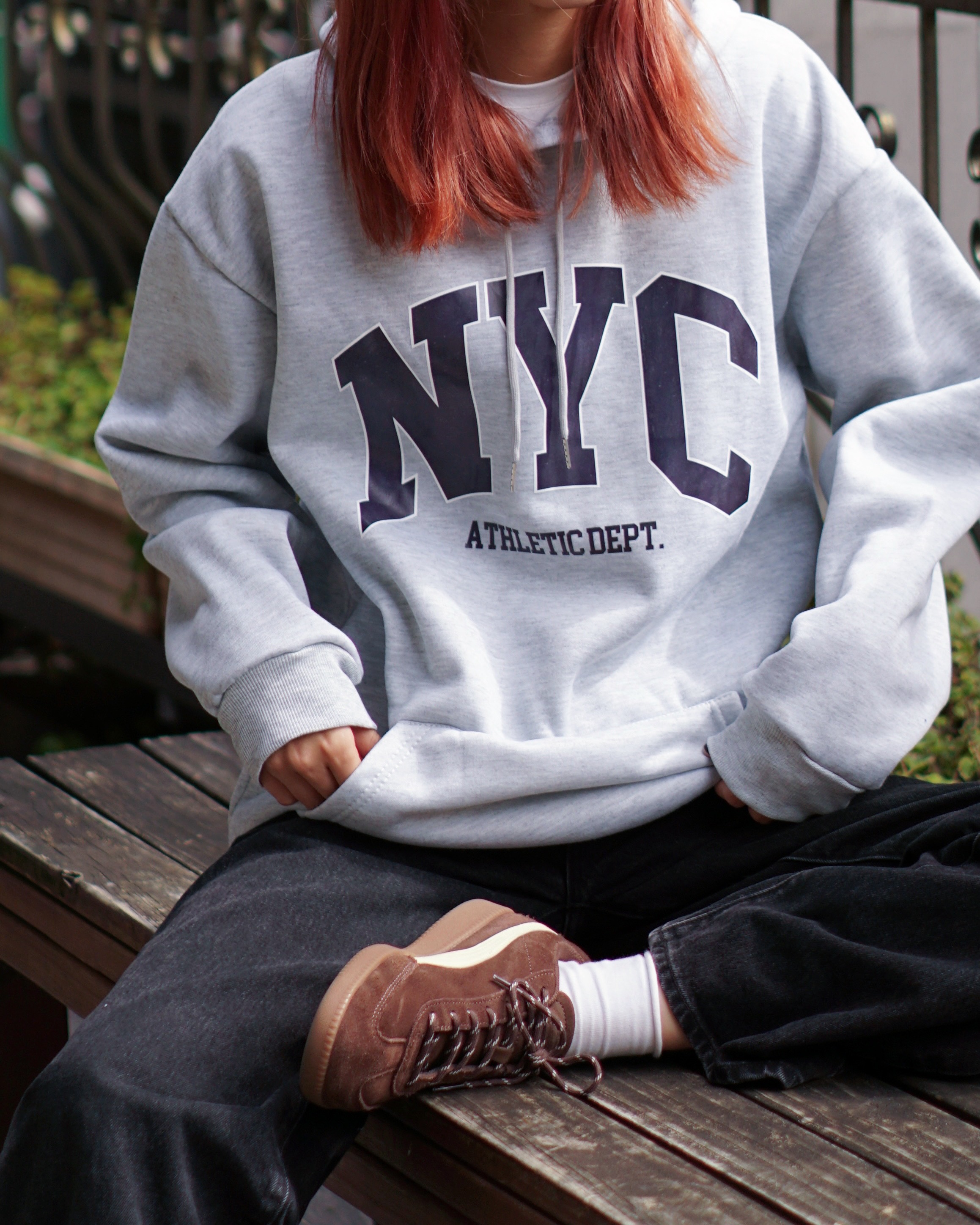 【現貨】NYC印花刷毛帽T