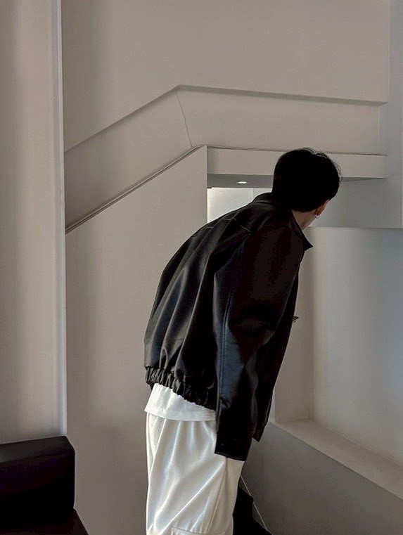 【現貨】廓形剪裁雙鍊皮外套 【現貨】廓形剪裁雙鍊皮外套