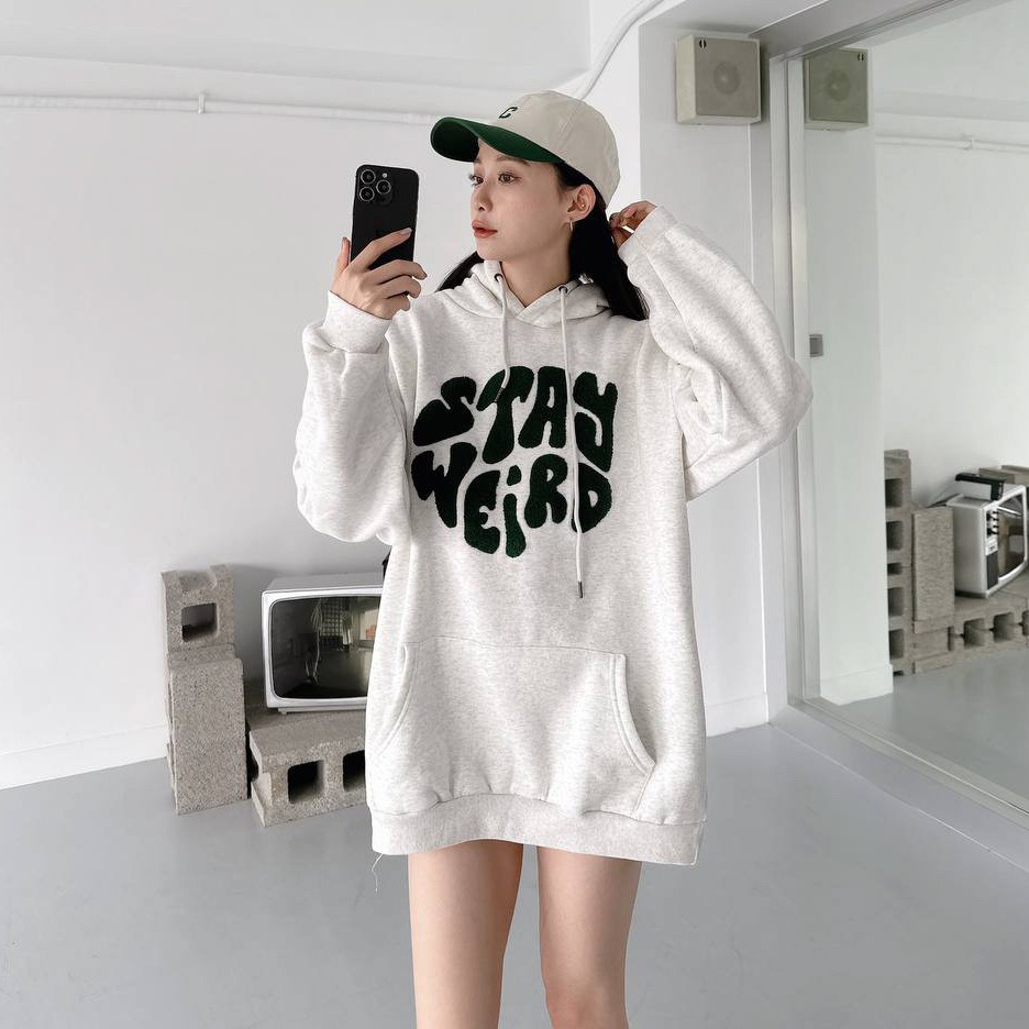 【現貨】毛巾繡STAY WEIRD帽T 【現貨】毛巾繡STAY WEIRD帽T