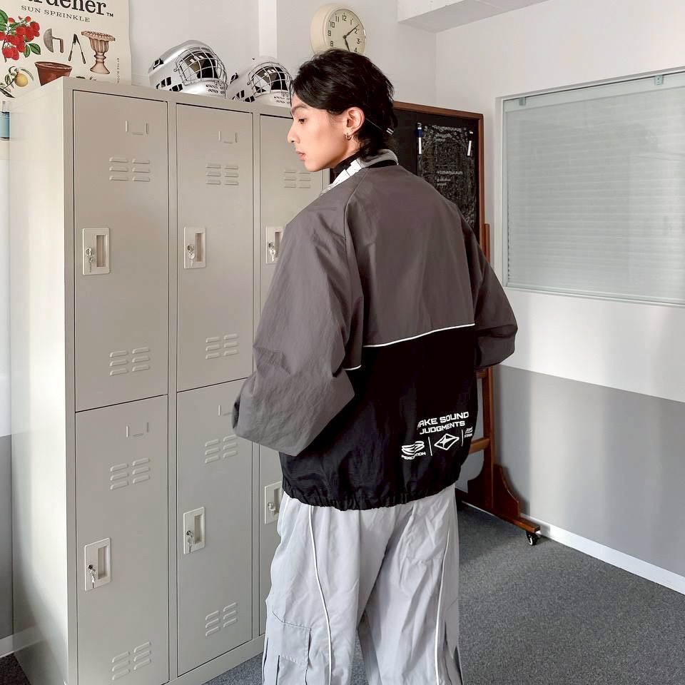 【現貨】PERCEPTION小立領拼接風衣外套 【現貨】PERCEPTION小立領拼接風衣外套