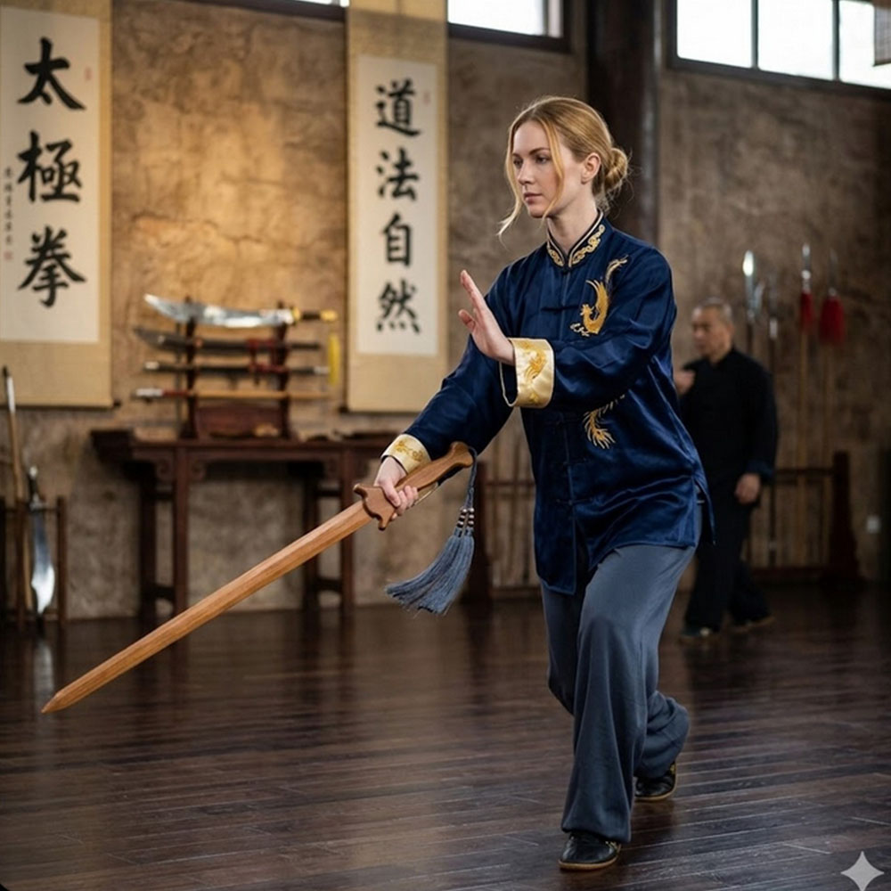 ~子甄彣璟~天然楠竹太極劍 手感極佳 久練不累 安全不傷手 晨練劍 碳化竹劍 武術健身 輕量化設計 晨練必備 不開刃5