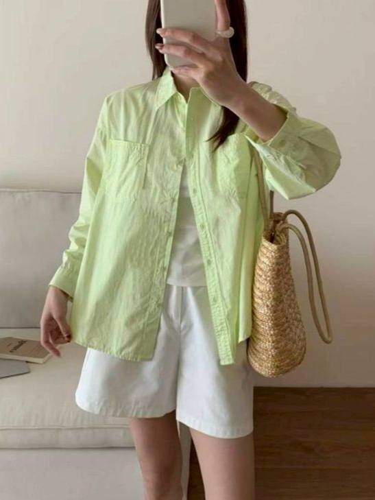 質感水洗棉質襯衫*4色 KB852851