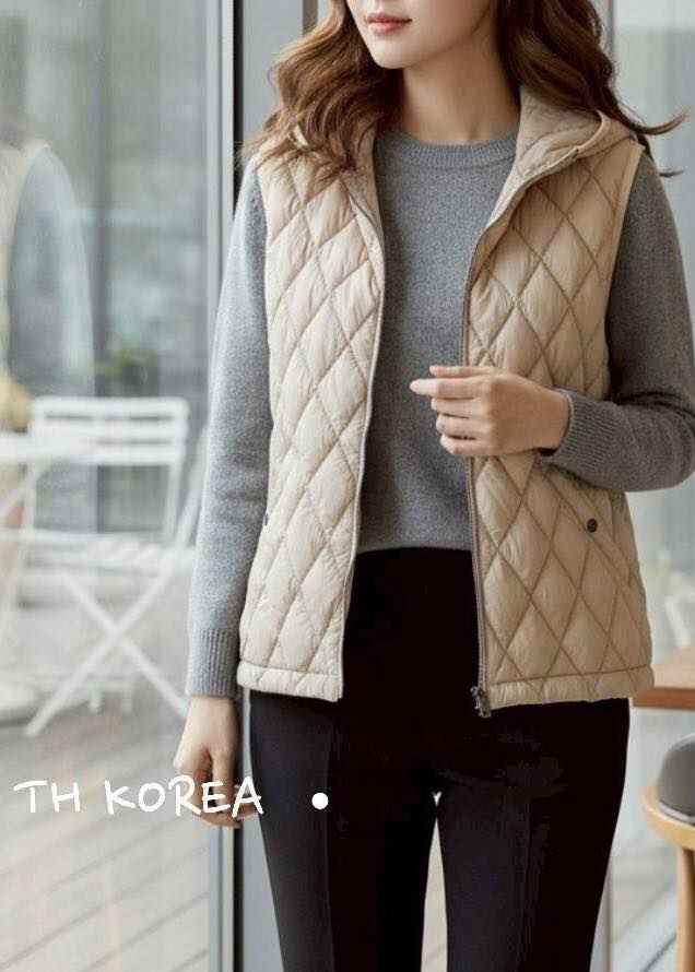 TH科技羽絨連帽背心*3色 KB911059